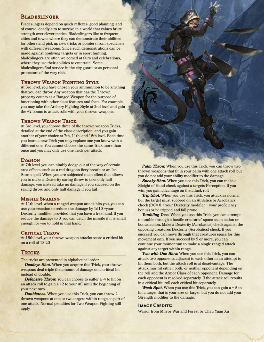 Ranger Archetype: Bladeslinger