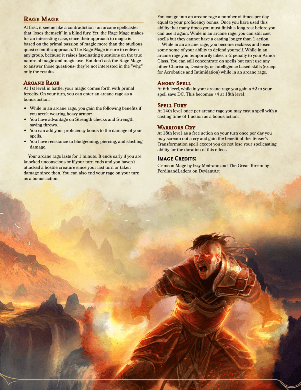 Sorcerous Origin: Rage&nbsp;Mage