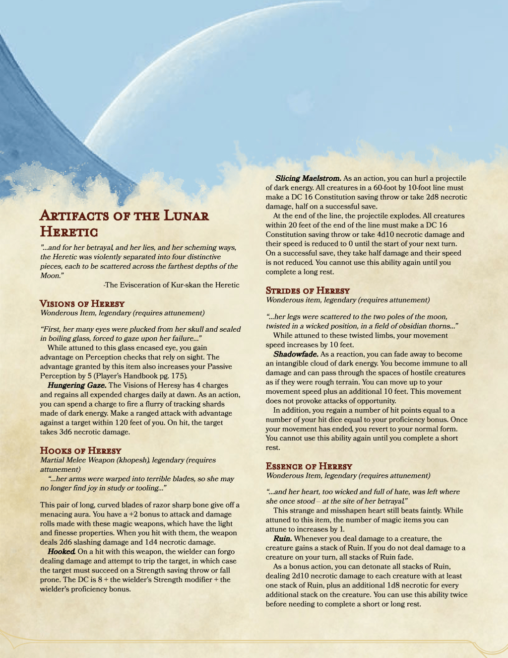 Artifacts of the Lunar&nbsp;Heretic