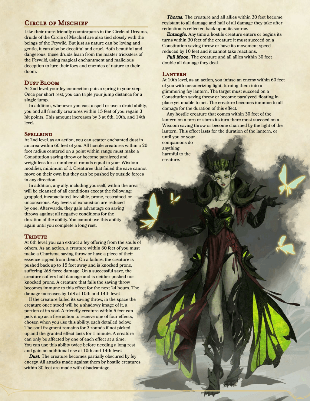 Druid Circle: Circle of&nbsp;Mischief