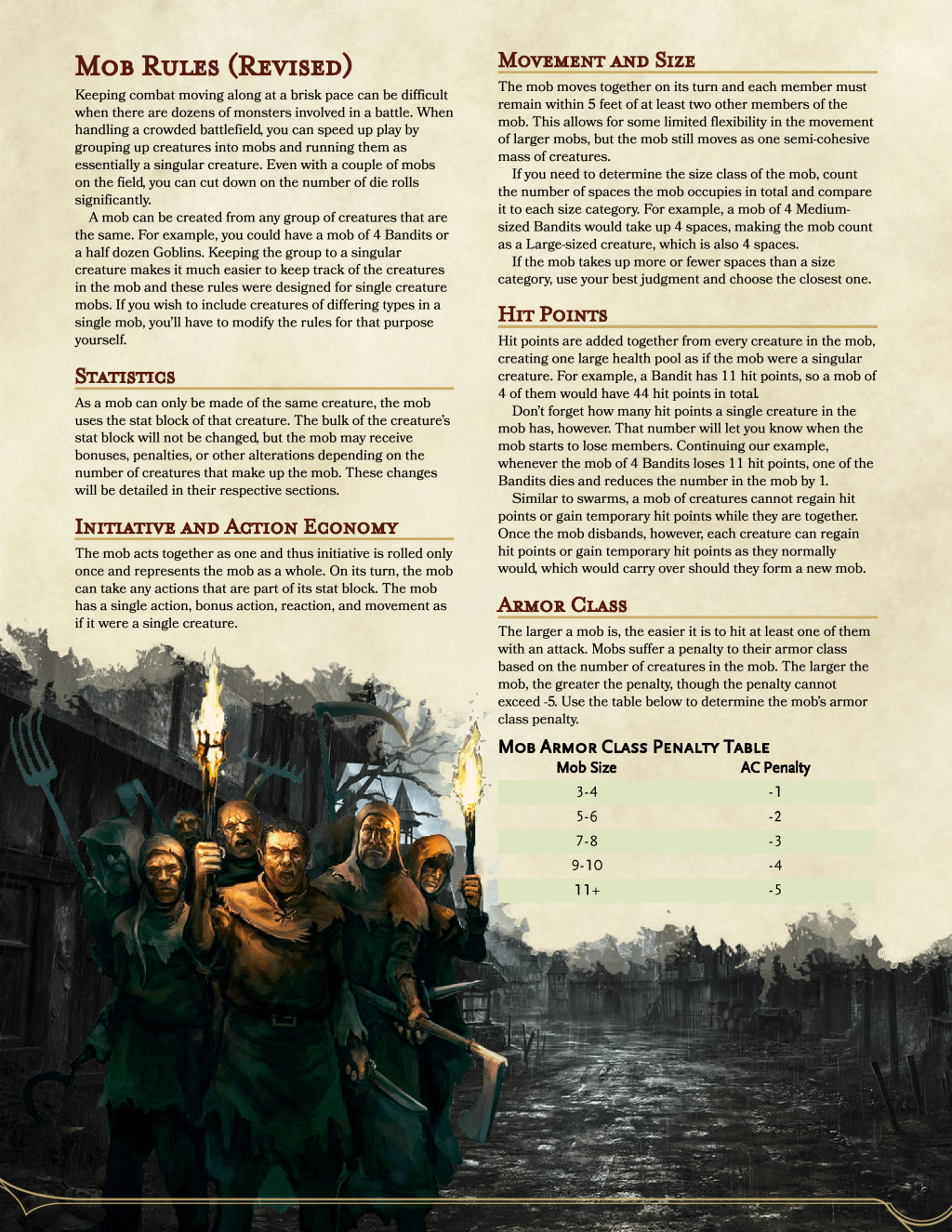 Variant: Mob Rules&nbsp;Revised