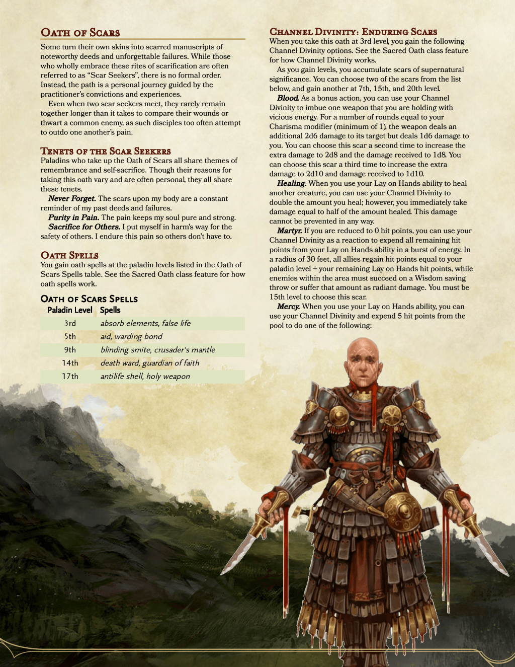 Paladin Sacred Oath: Oath of&nbsp;Scars